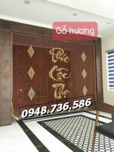 Mành rèm phòng thờ hạt gỗ hạt nhựa tại Kiên Giang